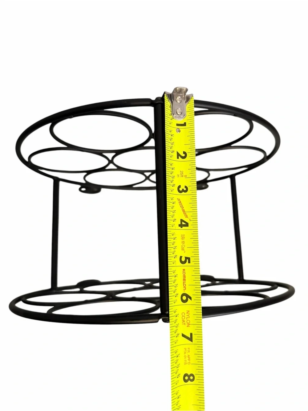 Black Metal Circular 7 Bottle Wine Rack